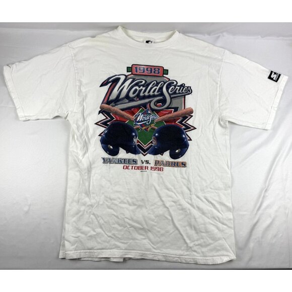 Vintage 1998 New York Yankees San Diego Padres World Series T-shirt Men L - Picture 2 of 8